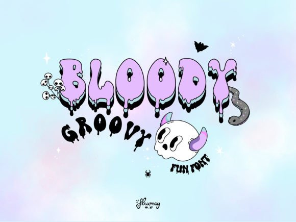 Bloody Groovy: A Spooky Display Font for Halloween