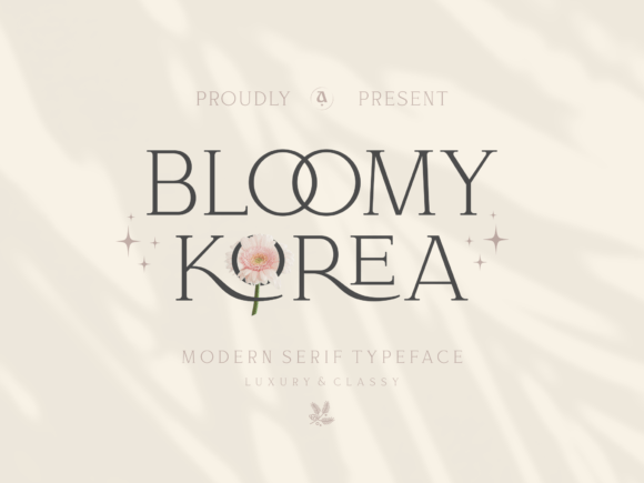 Bloomy Korea: Elevating Brand Identity with a Classy Display Serif