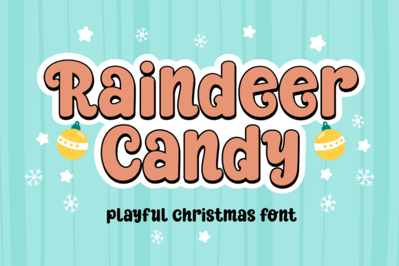 Reindeer Candy: Festive Typography for Design